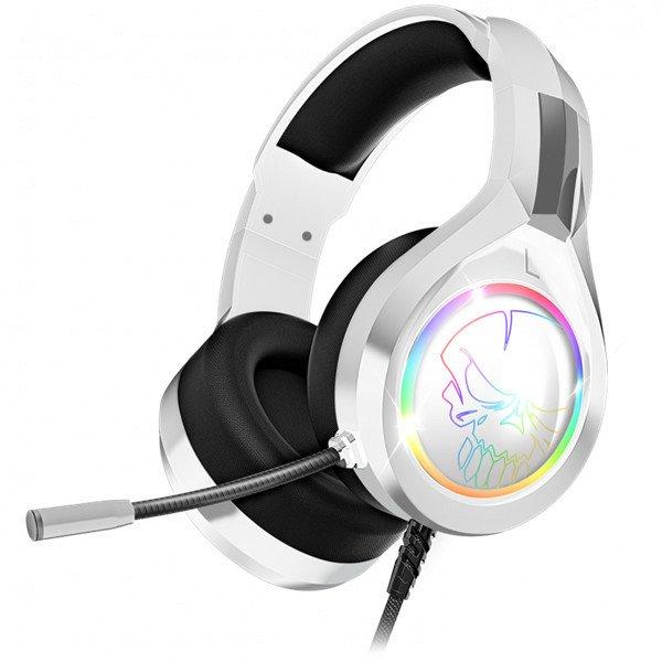 Spirit of Gamer Fejhallgató - PRO-H8 RGB White (MultiPlatform, mikrofon, 3.5mm
jack, hangerőszabályzó, 2m kábel, fehér)