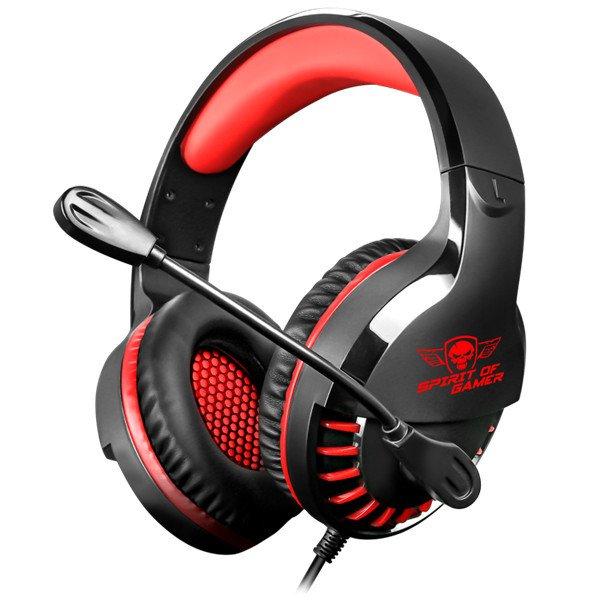 Spirit of Gamer Fejhallgató - PRO-H3 Red (MultiPlatform, mikrofon, 3.5mm jack,
hangerőszabályzó, 2m kábel, piros)