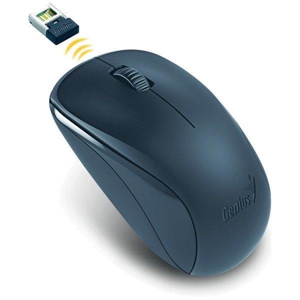 Genius Egér - NX-7000 (Vezeték nélküli, USB, 3 gomb, 1200 DPI, BlueEye,
fekete)