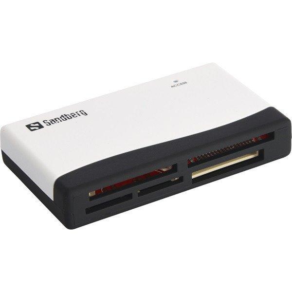 Sandberg Kártyaolvasó - Multi Card Reader (fehér-fekete; USB;
SD;SDHC;SDXC;XD;MS;CF)
