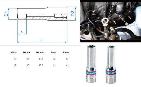 Izzítógyertya dugókulcs vékonyfalú 12mm