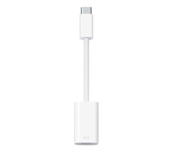 APPLE adapter kábel (lightning aljzat - Type-C) FEHÉR 