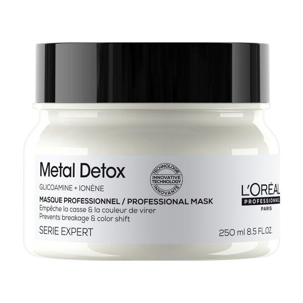 L'Oréal Professionnel Maszk festett és sérült hajra, a haj
fényéért, hosszantartó színért, gazdag
textúráért Serie Expert Metal Detox (Professional Mask) 250 ml