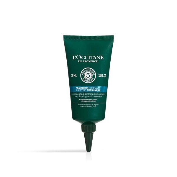 L'Occitane en Provence Frissítő szérum normál és
zsíros hajra Purifying Freshness (Rebalancing Scalp Essence) 75 ml