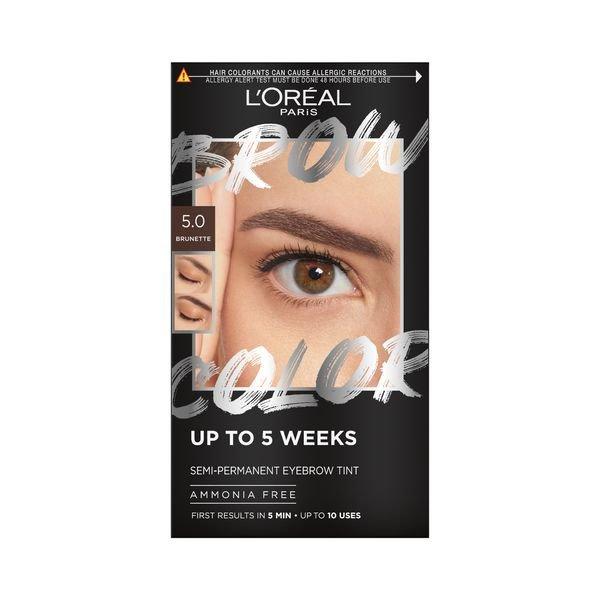 L'Oréal Paris Semi-permanens szemöldökfesték Brow Color
(Semi-Permanent Eyebrow Tint) 5.0 Brunette