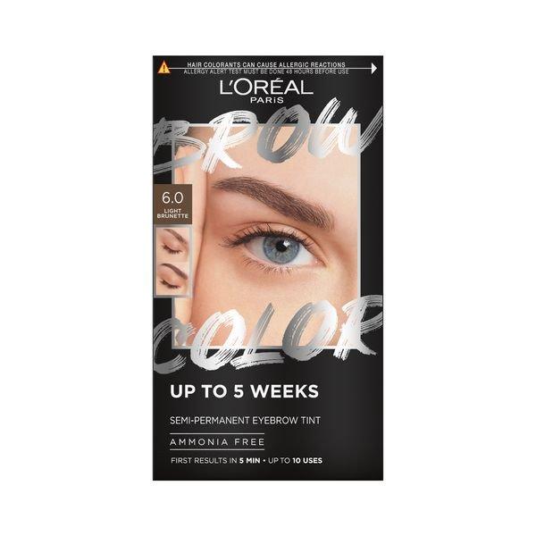 L'Oréal Paris Semi-permanens szemöldökfesték Brow Color
(Semi-Permanent Eyebrow Tint) 6.0 Light Brunette