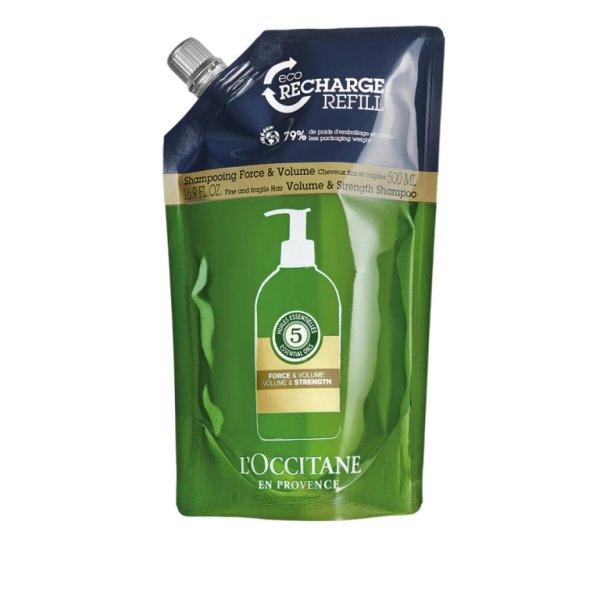 L'Occitane en Provence Sampon vékonyszálú és
törékeny hajra Volume & Strength (Shampoo) 500 ml - tartalékadag