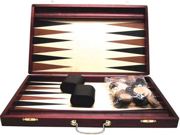 Backgammon Bruin koffer