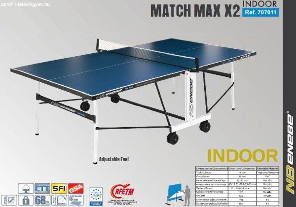 Match Max X2 beltéri ping pong asztal