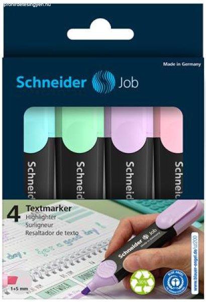 Szövegkiemelő készlet, 1-5 mm, SCHNEIDER "Job Pastel", 4
különböző pasztell szín