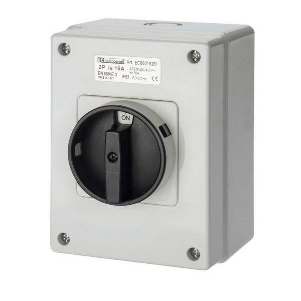 EC660 SURFACE SCHUNTING SWITCH 4P 16A BLACK