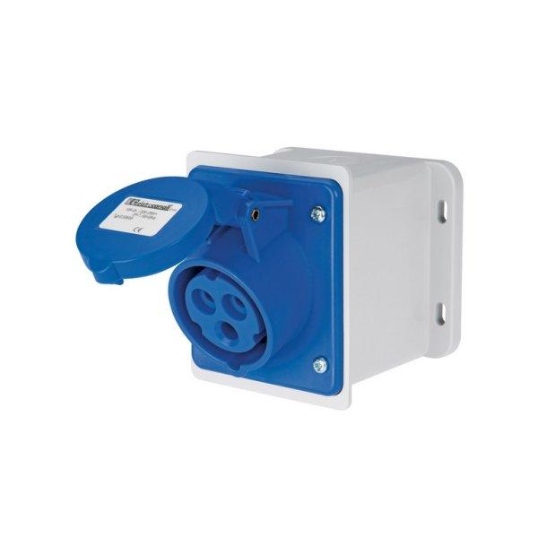 EC690 WALL MOUNT. SOCKET 16A IP44 1P+N+E 220-240V