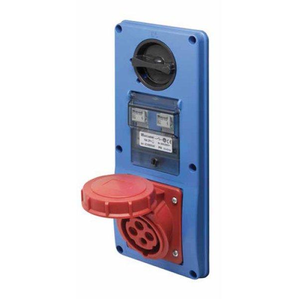 EC690 VERT.SOCKET 2P+E 16A SWITCH&FUSE HOLDER IP65