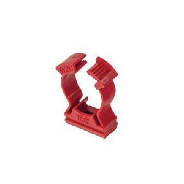 PVC COLLAR CONDUIT CLIPS EC D20 RED 100PCS.