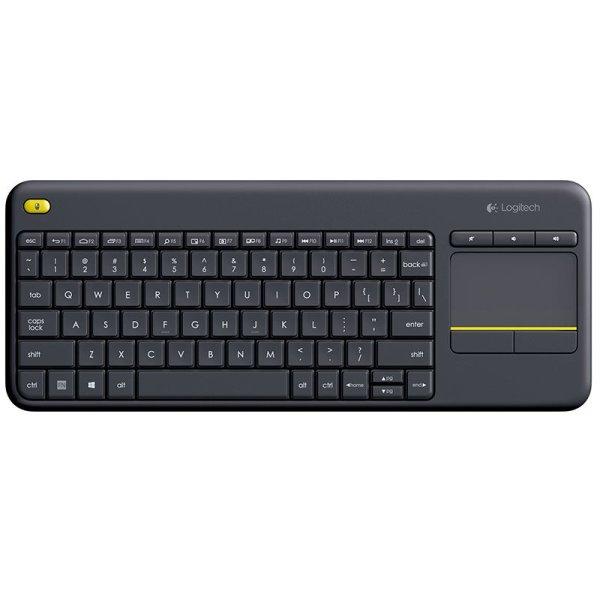 Logitech K400 Plus Vezeték nélküli Touch billentyűzet, fekete, CZ kiosztás