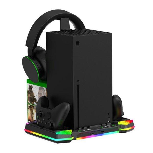 iPega XBX025S Xbox Series X, Wireless controller, Wireless headset dock s RGB,
black