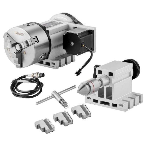 K11-100 mm indexelő osztófej 3 pofás tokmánnyal CNC maráshoz