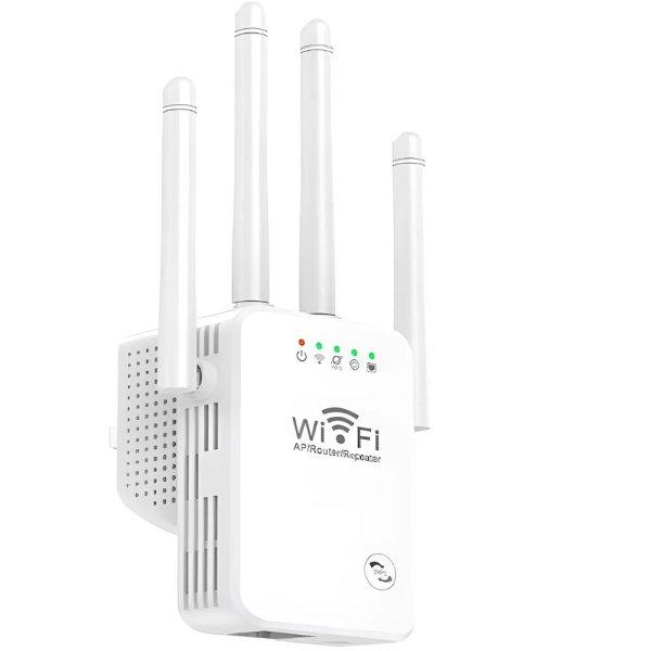 Vezeték nélküli jelerősítő – 4 antennás WIFI hatótávolság-bővítő
300 Mbps sebességgel, fejlett biztonsági funkciókkal (BBV)