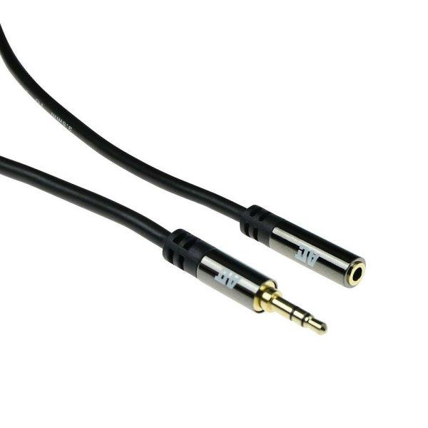 ACT High Quality audio extension cable 3,5 mm stereo jack male to female 3m
Black