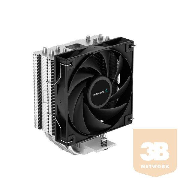 DeepCool CPU Cooler - AG400 (31,6 dB; max, 128,93 m3/h; 4pin csatlakozó, 4 db
heatpipe, 12cm, PWM)