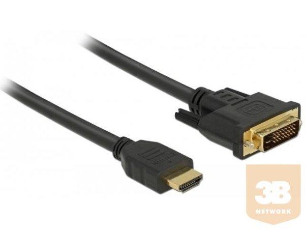 CABLE HDMI(M)->DVI-D(M)(24+1) 2M BLACK DUAL LINK GOLD-PLATED CONTACTS