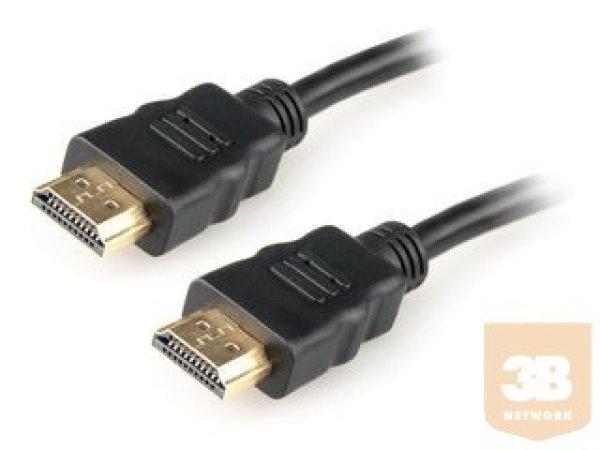 Gembird HDMI kábel V1.4 apa-apa aranyozott csatlakozóval, 1m, bulk csomagolás