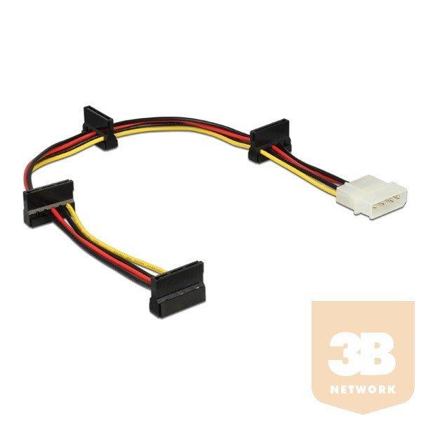 KAB Delock 60142 Molex-tápkábel 4 tus csatlakozódugóval > 4 x 15 tus
SATA-csatlakozóhüvely, 40 cm