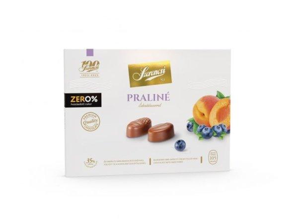 Szerencsi zero praliné áfonya és sárgabarack töltött maltitos
tejcsokoládé 105 g