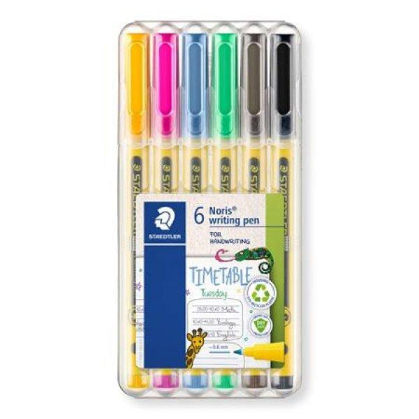 Tűfilc készlet, 0,6 mm, STAEDTLER "Noris® 307", 6 különböző
szín