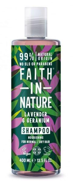 Levendula és Geránium sampon - 400ml - Faith in Nature