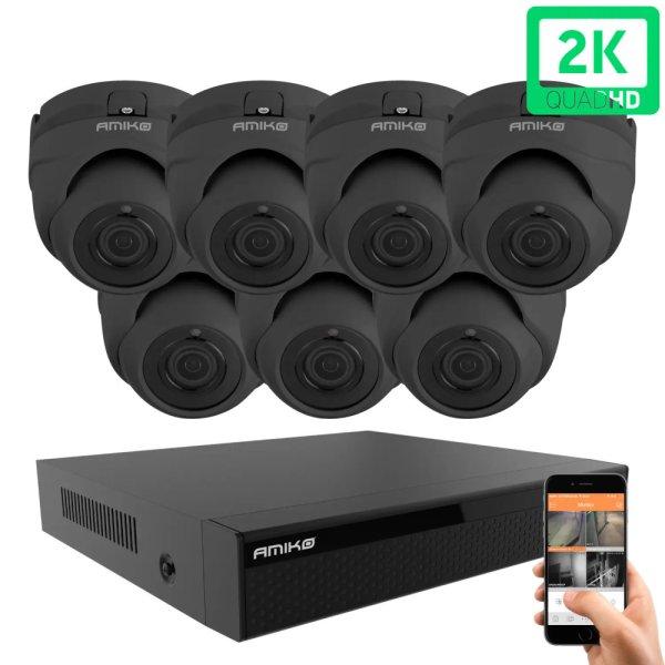 Amiko D20M530B-AHD dome 7 biztonsági kamera rendszer 5MP 2K