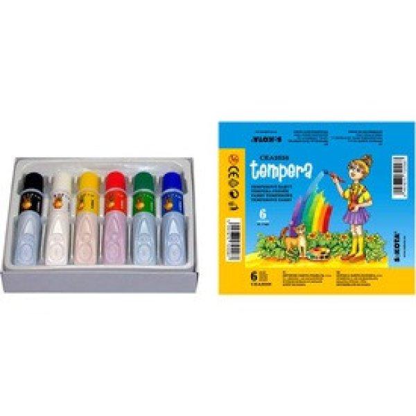 Színes tempera 6 darabos készlet - 7 ml