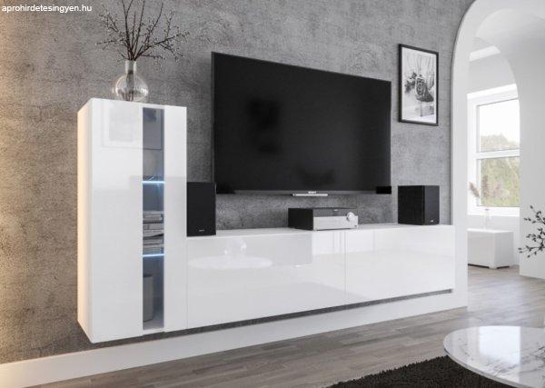 Venezia Concept C45 nappali faliszekrény sor - 219 x 91 cm (magasfényű
fehér)