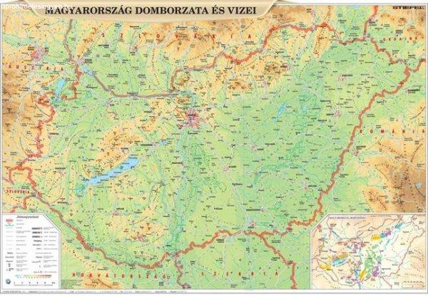 Könyökalátét, kétoldalas, STIEFEL "Magyarország domborzata/ Kárpát
medence domborzata "