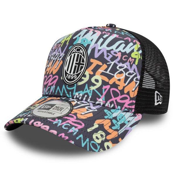 sapka New Era 9FORTY AF Trucker Grafiti AC MILAN BLACK