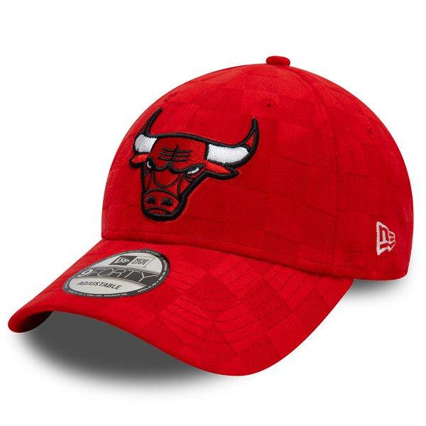 sapka New Era 9FORTY NBA Tonal Check Chicago Bulls Scarlet