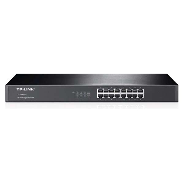 TP-Link TL-SG1016 16x Gigabit Rackmount Switch kapcsoló, Fekete