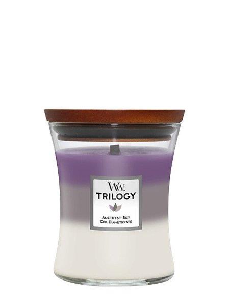 WoodWick Illatgyertya Trilogy Amethyst Sky 275 g - közepes