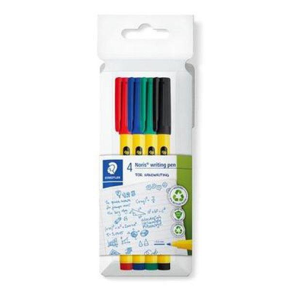 Tűfilc készlet, 0,6 mm, STAEDTLER "Noris® 307", 4 különböző
szín