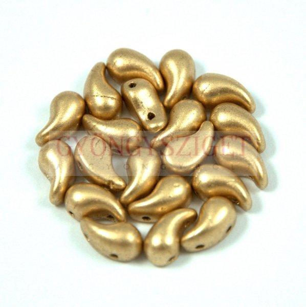 Zoliduo cseh préselt 2lyukú gyöngy - aztec gold - 5x8mm - BALOS