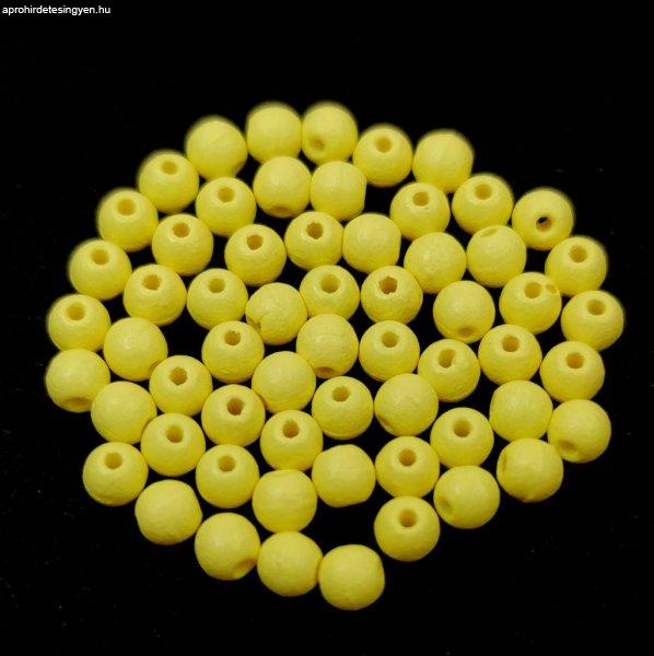 Cseh préselt golyó gyöngy - White Opal Yellow Matte - 3mm