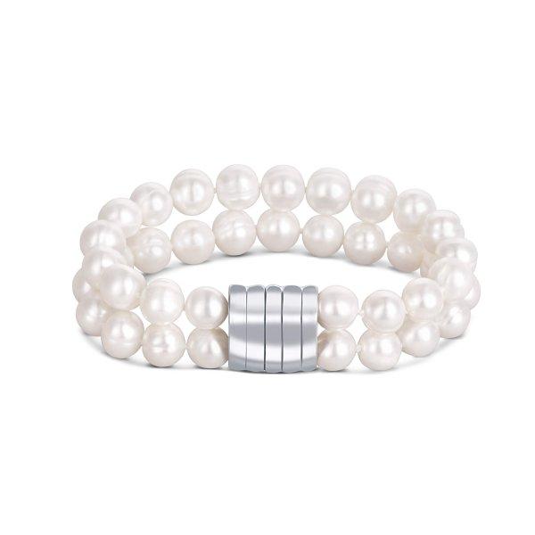 JwL Luxury Pearls Dupla karkötő valódi fehér
gyöngyökből JL0598