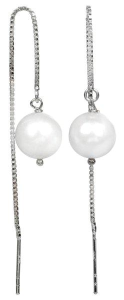 JwL Luxury Pearls Ezüst láncfülbevaló fehér
gyöngyházzal JL0204