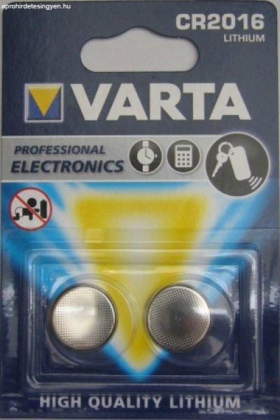 VARTA CR2016 lítium gombelem, 3V, 2 db/csomag