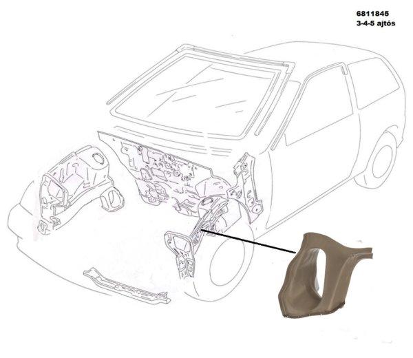 Suzuki Swift bal első doblemez javító hátsó alsó sarok (1990-2003)?