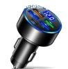 Szivargyjts telefon tlt + voltmr 4db USB-A + 1db USB T