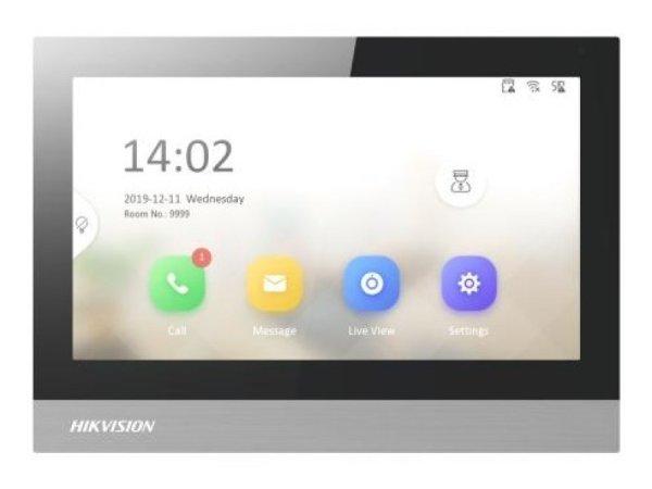 Hikvision DS-KH8380-WTE1 IP video-kaputelefon beltéri egység, 7" LCD
kijelző, 1024x600 felbontás, WiFi, PoE
