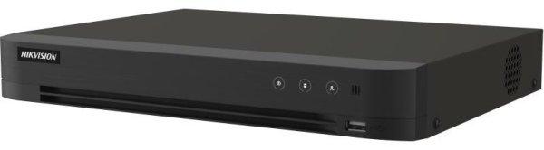 Hikvision iDS-7204HUHI-M1/PXT/4A+4/1ALM 4 csatornás AcuSense THD DVR,
8MP@12fps, 5MP@20fps, 4MP@25fps, 2MP@25fps,+4x8 MP IP, koax audio, PoC