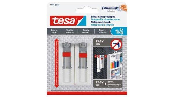 Akasztócsavar, öntapadó, állítható, TESA "Powerstrips®",
érzékeny felületre