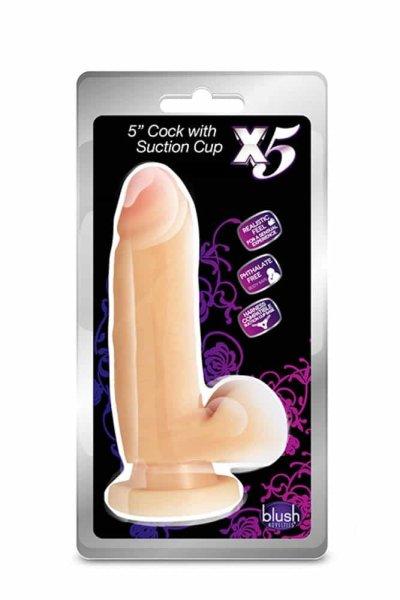  X5 5 inch Cock With Suction Cup 